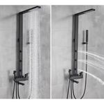 Casa si Gradina - Sanitare - Cazi si cabine de dus - Coloane si seturi de dus - Baterie dus, Blackswan, Tip M52 cu 5 functii, model negru mat, dimensiune 103 cm - Infinity.ro
