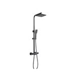 Casa si Gradina - Sanitare - Cazi si cabine de dus - Coloane si seturi de dus - Baterie dus, Blackswan, Tip M80.1 Termostat, model negru mat, dimensiune 20 cm - Infinity.ro