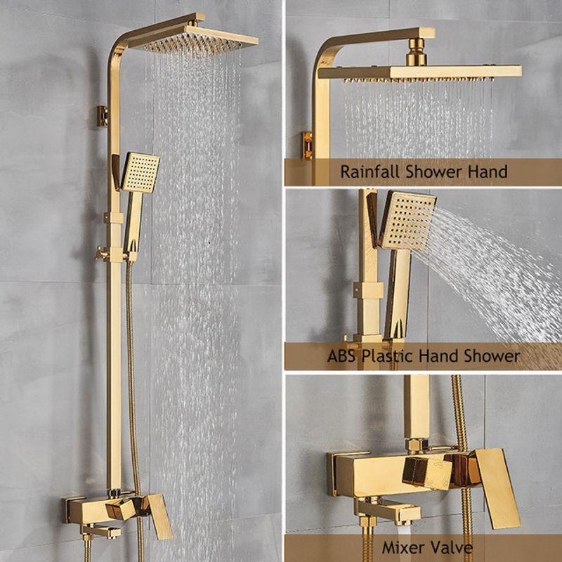 Casa si Gradina - Sanitare - Cazi si cabine de dus - Coloane si seturi de dus - Coloana dus, Blackswan, Tip M119, model auriu lucios ajustabil, cu pipa mobila, dimensiune 115 cm - Infinity.ro