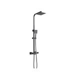 Casa si Gradina - Sanitare - Cazi si cabine de dus - Coloane si seturi de dus - Baterie dus, Blackswan, Tip M80.2 Termostat, model negru mat, dimensiune 20 cm - Infinity.ro
