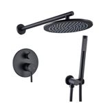 Casa si Gradina - Sanitare - Cazi si cabine de dus - Coloane si seturi de dus - Baterie dus, Blackswan, Tip M68.3, model negru mat, dimensiune 30 cm - Infinity.ro