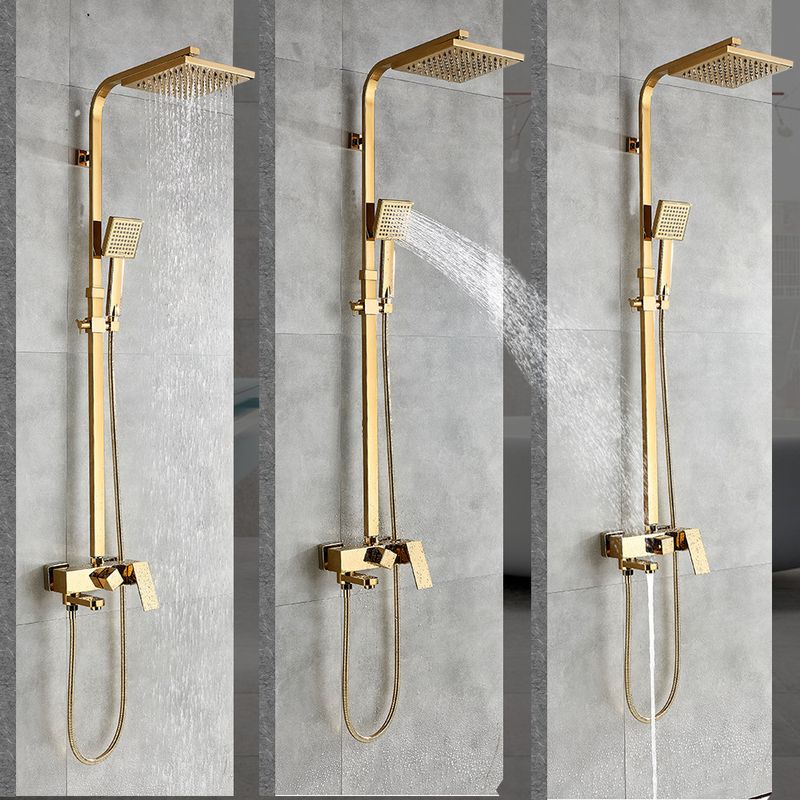 Casa si Gradina - Sanitare - Cazi si cabine de dus - Coloane si seturi de dus - Coloana dus, Blackswan, Tip M119, model auriu lucios ajustabil, cu pipa mobila, dimensiune 115 cm - Infinity.ro