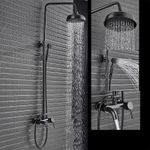 Casa si Gradina - Sanitare - Cazi si cabine de dus - Coloane si seturi de dus - Baterie dus, Blackswan, Tip M68.5, model negru antichizat, dimensiune 20 cm - Infinity.ro