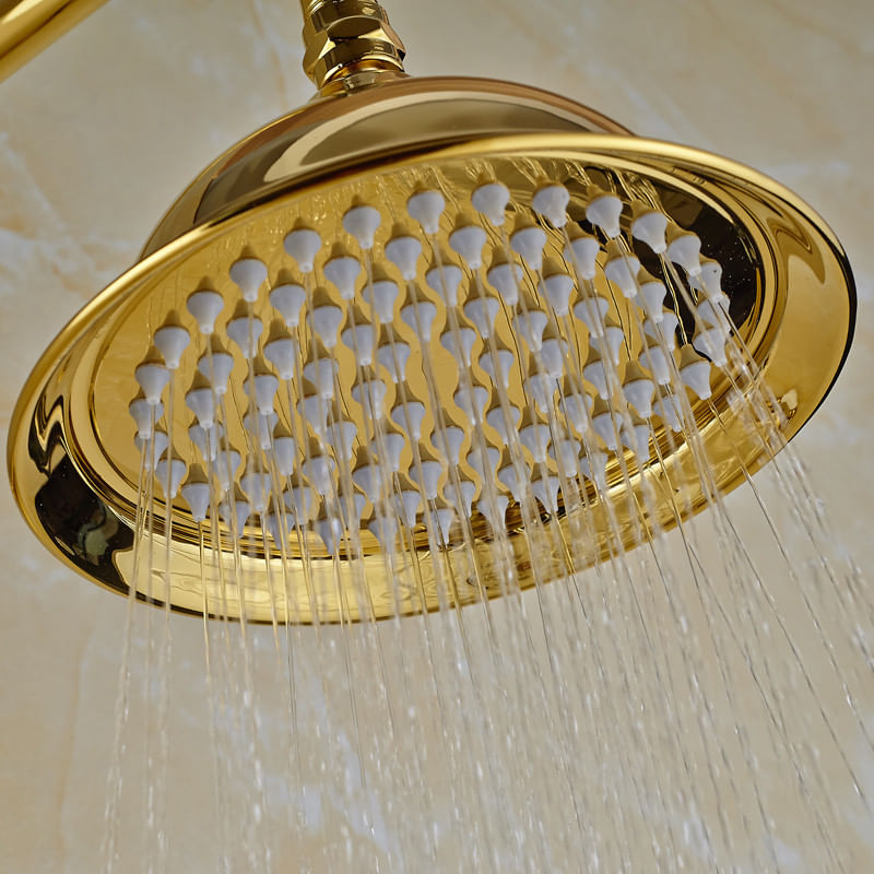 Casa si Gradina - Sanitare - Cazi si cabine de dus - Coloane si seturi de dus - Baterie dus, Blackswan, Tip M41.2, model auriu lucios, dimensiune 20 cm - Infinity.ro