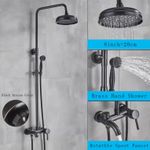 Casa si Gradina - Sanitare - Cazi si cabine de dus - Coloane si seturi de dus - Baterie dus, Blackswan, Tip M68.5, model negru antichizat, dimensiune 20 cm - Infinity.ro