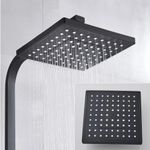 Casa si Gradina - Sanitare - Cazi si cabine de dus - Coloane si seturi de dus - Baterie dus, Blackswan, Tip M80.1 Termostat, model negru mat, dimensiune 20 cm - Infinity.ro