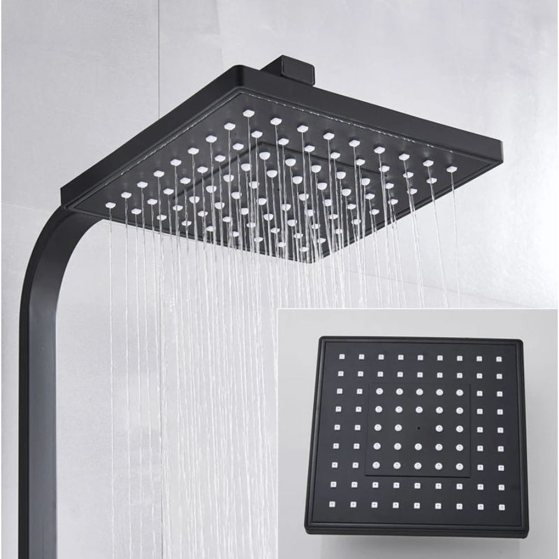 Casa si Gradina - Sanitare - Cazi si cabine de dus - Coloane si seturi de dus - Baterie dus, Blackswan, Tip M80.1 Termostat, model negru mat, dimensiune 20 cm - Infinity.ro