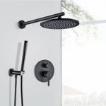 Casa si Gradina - Sanitare - Cazi si cabine de dus - Coloane si seturi de dus - Baterie dus, Blackswan, Tip M68.3, model negru mat, dimensiune 30 cm - Infinity.ro