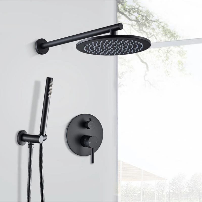 Casa si Gradina - Sanitare - Cazi si cabine de dus - Coloane si seturi de dus - Baterie dus, Blackswan, Tip M68.3, model negru mat, dimensiune 30 cm - Infinity.ro