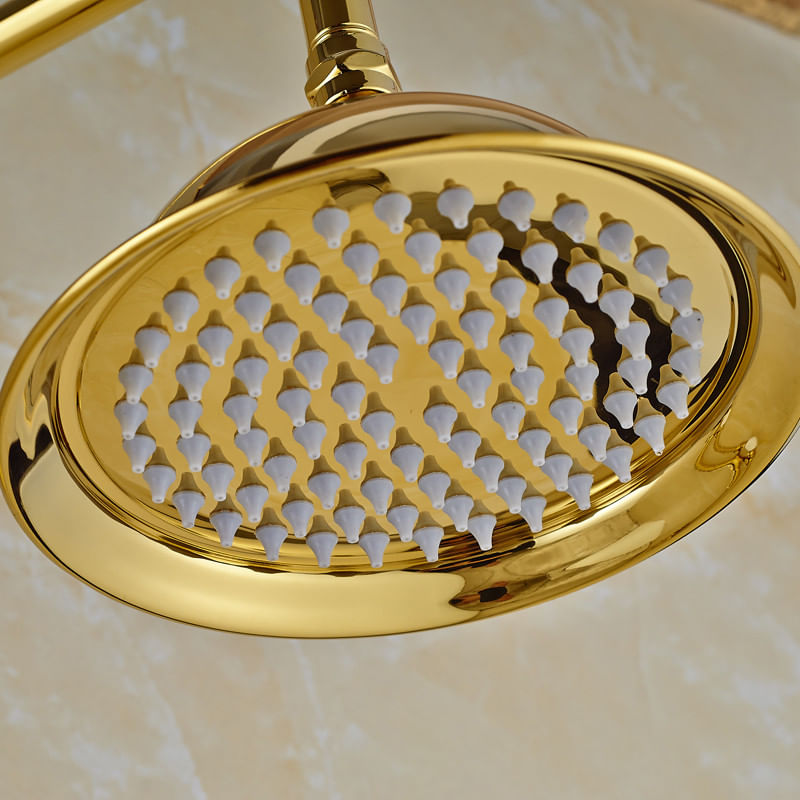 Casa si Gradina - Sanitare - Cazi si cabine de dus - Coloane si seturi de dus - Baterie dus, Blackswan, Tip M41.2, model auriu lucios, dimensiune 20 cm - Infinity.ro