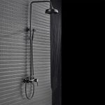 Casa si Gradina - Sanitare - Cazi si cabine de dus - Coloane si seturi de dus - Baterie dus, Blackswan, Tip M68.5, model negru antichizat, dimensiune 20 cm - Infinity.ro