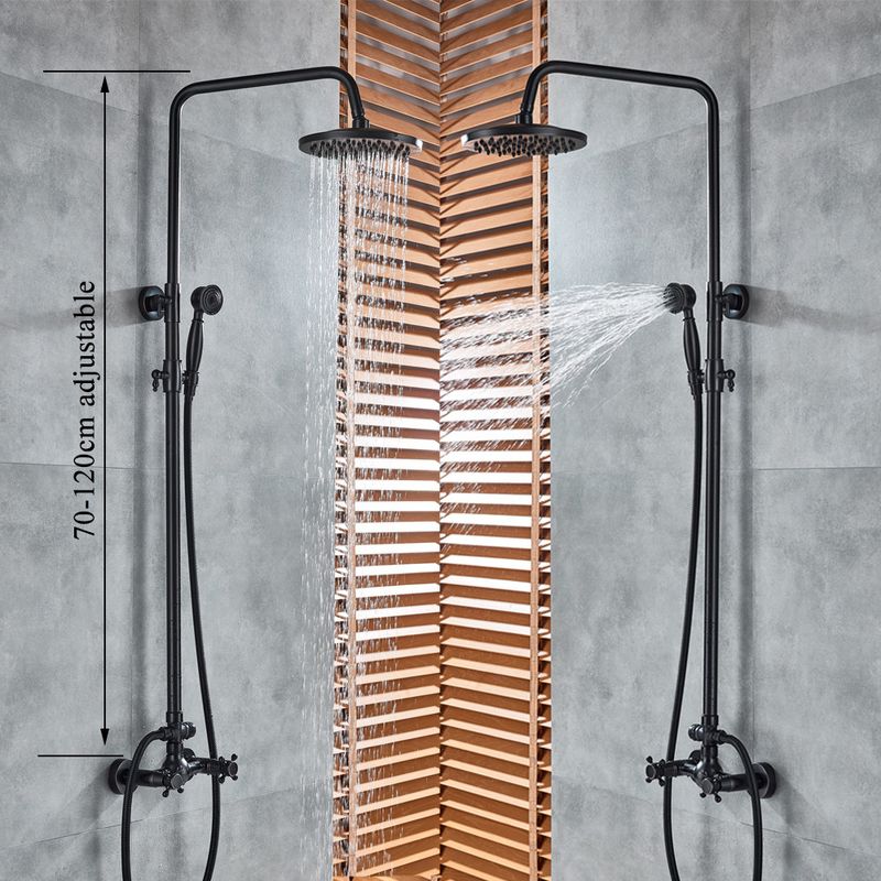 Casa si Gradina - Sanitare - Cazi si cabine de dus - Coloane si seturi de dus - Baterie dus, Blackswan, Tip M17.5, model negru antichizat, dimensiune 20 cm - Infinity.ro