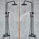 Casa si Gradina - Sanitare - Cazi si cabine de dus - Coloane si seturi de dus - Baterie dus, Blackswan, Tip M17.5, model negru antichizat, dimensiune 20 cm - Infinity.ro