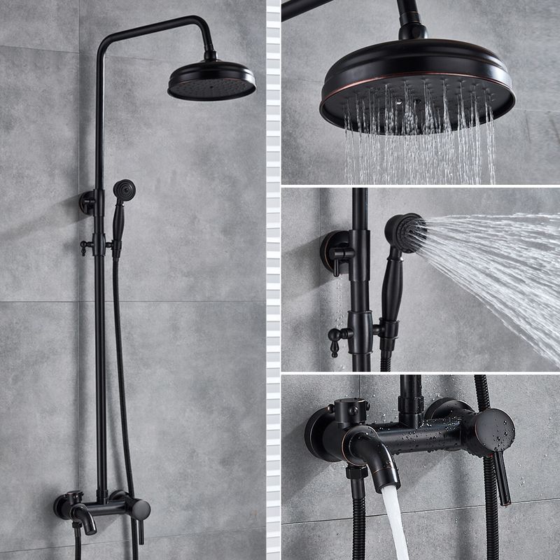 Casa si Gradina - Sanitare - Cazi si cabine de dus - Coloane si seturi de dus - Baterie dus, Blackswan, Tip M68.5, model negru antichizat, dimensiune 20 cm - Infinity.ro
