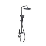 Casa si Gradina - Sanitare - Cazi si cabine de dus - Coloane si seturi de dus - Coloana dus, Blackswan, Tip M166, model negru ajustabil, cu pipa ascunsa si dus cu presiune, dimensiune 120 cm - Infinity.ro