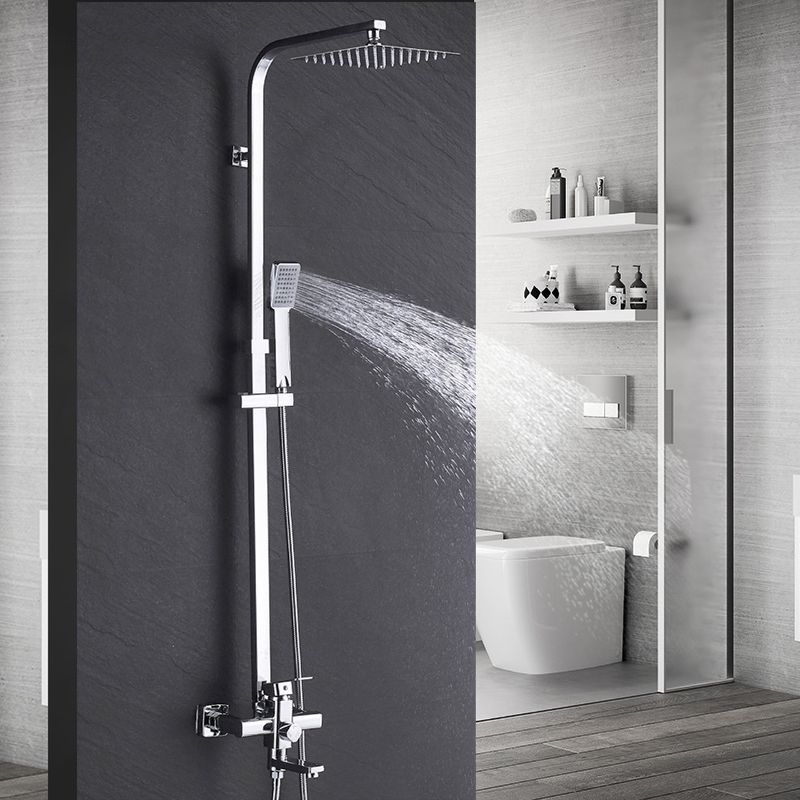Casa si Gradina - Sanitare - Cazi si cabine de dus - Coloane si seturi de dus - Baterie dus, Blackswan, Tip M73.4, model crom lucios, dimensiune 20 cm - Infinity.ro