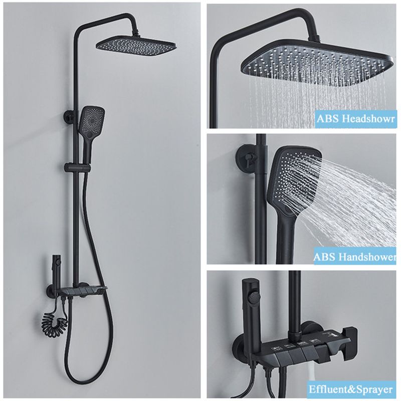 Casa si Gradina - Sanitare - Cazi si cabine de dus - Coloane si seturi de dus - Coloana dus, Blackswan, Tip M166, model negru ajustabil, cu pipa ascunsa si dus cu presiune, dimensiune 120 cm - Infinity.ro