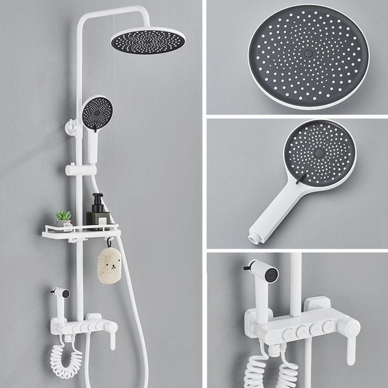 Casa si Gradina - Sanitare - Cazi si cabine de dus - Coloane si seturi de dus - Coloana dus, Blackswan, Tip M209, model alb, cu 4 cai si dus cu presiune, dimensiune 116 cm - Infinity.ro