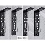 Casa si Gradina - Sanitare - Cazi si cabine de dus - Coloane si seturi de dus - Panel dus, Blackswan, Tip M1258 model negru cu LED, afisaj digital, pipa si functii SPA, dimensiune 121 cm - Infinity.ro