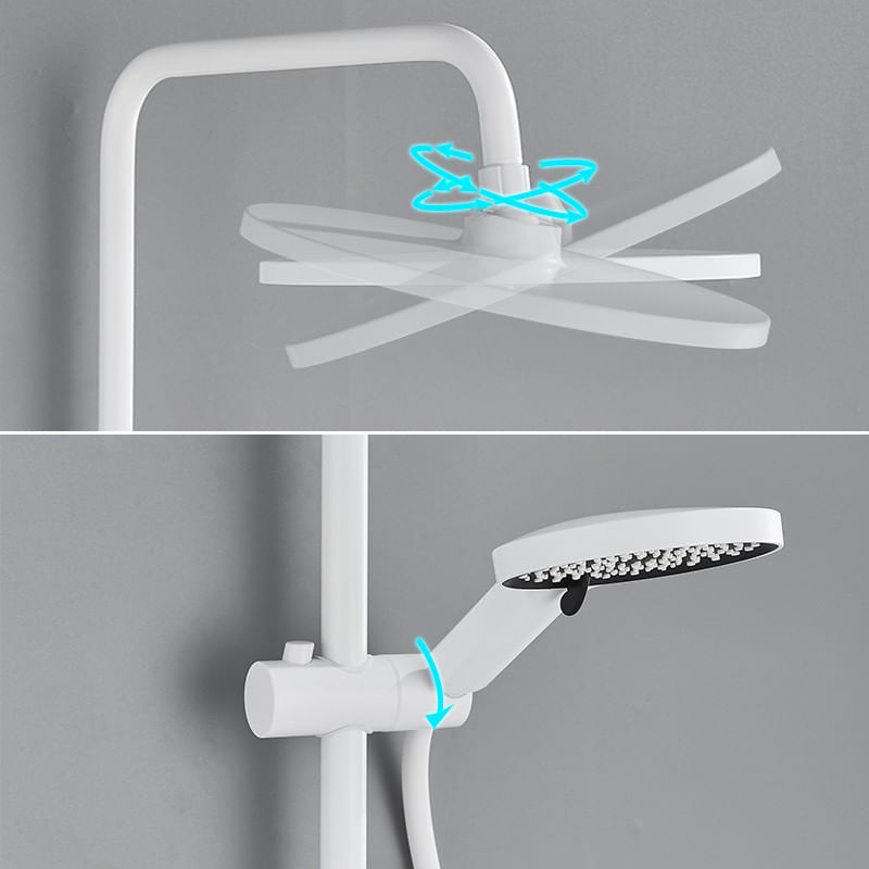 Casa si Gradina - Sanitare - Cazi si cabine de dus - Coloane si seturi de dus - Coloana dus, Blackswan, Tip M209, model alb, cu 4 cai si dus cu presiune, dimensiune 116 cm - Infinity.ro