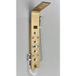 Casa si Gradina - Sanitare - Cazi si cabine de dus - Coloane si seturi de dus - Panel dus, Blackswan, Tip M8009, model auriu cu pipa, afisaj digital, dus bideu, LED si functii SPA, dimensiune 128 cm - Infinity.ro