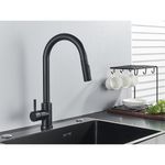 Casa si Gradina - Sanitare - Chiuveta bucatarie si accesorii - Baterii bucatarie - Baterie chiuveta bucatarie, Blackswan, Tip M35, model negru, dimensiune 42 cm - Infinity.ro