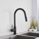 Casa si Gradina - Sanitare - Chiuveta bucatarie si accesorii - Baterii bucatarie - Baterie chiuveta bucatarie, Blackswan, Tip M35, model negru, dimensiune 42 cm - Infinity.ro