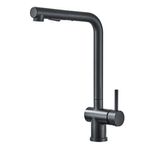 Casa si Gradina - Sanitare - Chiuveta bucatarie si accesorii - Baterii bucatarie - Baterie chiuveta bucatarie, Blackswan, Tip M303, cu 2 moduri si dus extractabil, model negru mat, dimensiune 31 cm - Infinity.ro