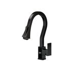 Casa si Gradina - Sanitare - Chiuveta bucatarie si accesorii - Baterii bucatarie - Baterie chiuveta bucatarie, Blackswan, Tip M315, model negru mat cu afisaj LCD si 4 moduri, dimensiune 45 cm - Infinity.ro