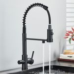 Casa si Gradina - Sanitare - Chiuveta bucatarie si accesorii - Baterii bucatarie - Baterie chiuveta bucatarie, Blackswan, Tip M248, model negru cu iesire pentru apa purificata, dimensiune 48 cm - Infinity.ro