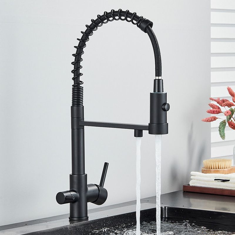 Casa si Gradina - Sanitare - Chiuveta bucatarie si accesorii - Baterii bucatarie - Baterie chiuveta bucatarie, Blackswan, Tip M248, model negru cu iesire pentru apa purificata, dimensiune 48 cm - Infinity.ro