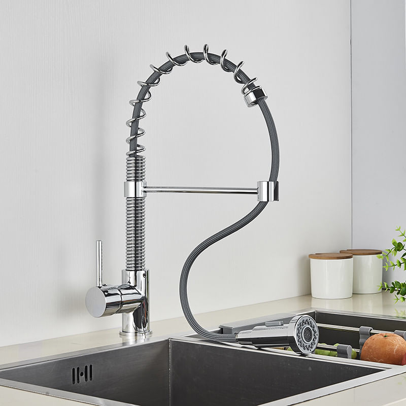 Casa si Gradina - Sanitare - Chiuveta bucatarie si accesorii - Baterii bucatarie - Baterie chiuveta bucatarie, Blackswan, Tip M162 cu 2 moduri, model crom, dimensiune 45 cm - Infinity.ro