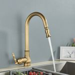 Casa si Gradina - Sanitare - Chiuveta bucatarie si accesorii - Baterii bucatarie - Baterie chiuveta bucatarie, Blackswan, Tip M234, model bronz antichizat, dimensiune 41 cm - Infinity.ro
