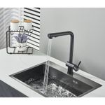 Casa si Gradina - Sanitare - Chiuveta bucatarie si accesorii - Baterii bucatarie - Baterie chiuveta bucatarie, Blackswan, Tip M303, cu 2 moduri si dus extractabil, model negru mat, dimensiune 31 cm - Infinity.ro