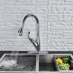 Casa si Gradina - Sanitare - Chiuveta bucatarie si accesorii - Baterii bucatarie - Baterie chiuveta bucatarie, Blackswan, Tip M165 cu 2 moduri si buton pauza, model crom, dimensiune 44.5 cm - Infinity.ro