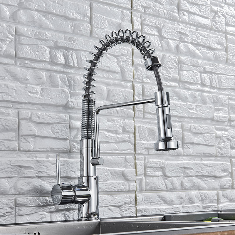 Casa si Gradina - Sanitare - Chiuveta bucatarie si accesorii - Baterii bucatarie - Baterie chiuveta bucatarie, Blackswan, Tip M141, 2 moduri, model crom, dimensiune 41 cm - Infinity.ro