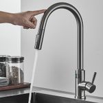 Casa si Gradina - Sanitare - Chiuveta bucatarie si accesorii - Baterii bucatarie - Baterie chiuveta bucatarie, Blackswan, Tip M279, cu senzor, afisaj LCD si 2 moduri, model gri antracit, dimensiune 44 cm - Infinity.ro