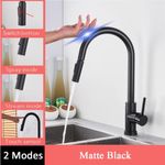 Casa si Gradina - Sanitare - Chiuveta bucatarie si accesorii - Baterii bucatarie - Baterie chiuveta bucatarie, Blackswan, Tip M29 cu senzor, model negru, dimensiune 42 cm - Infinity.ro