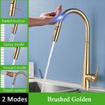 Casa si Gradina - Sanitare - Chiuveta bucatarie si accesorii - Baterii bucatarie - Baterie chiuveta bucatarie, Blackswan, Tip M25 cu senzor, model auriu, dimensiune 47 cm - Infinity.ro