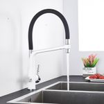 Casa si Gradina - Sanitare - Chiuveta bucatarie si accesorii - Baterii bucatarie - Baterie chiuveta bucatarie, Blackswan, Tip M18 cu iesire pentru apa purificata, model alb/ negru, dimensiune 43 cm - Infinity.ro