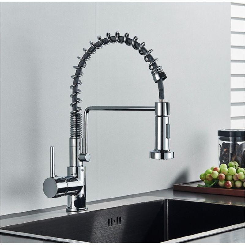 Casa si Gradina - Sanitare - Chiuveta bucatarie si accesorii - Baterii bucatarie - Baterie chiuveta bucatarie, Blackswan, Tip M141, 2 moduri, model crom, dimensiune 41 cm - Infinity.ro