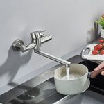 Casa si Gradina - Sanitare - Chiuveta bucatarie si accesorii - Baterii bucatarie - Baterie chiuveta bucatarie, Blackswan, Tip M334, model nichel cu montare pe perete, dimensiune 23 cm - Infinity.ro