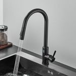 Casa si Gradina - Sanitare - Chiuveta bucatarie si accesorii - Baterii bucatarie - Baterie chiuveta bucatarie, Blackswan, Tip M275, cu senzor, afisaj LCD si 2 moduri, model negru, dimensiune 44 cm - Infinity.ro