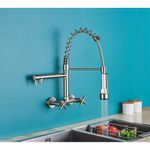Casa si Gradina - Sanitare - Chiuveta bucatarie si accesorii - Baterii bucatarie - Baterie chiuveta bucatarie, Blackswan, Tip M292, model nichel cu montare pe perere si doua moduri, dimensiune 44 cm - Infinity.ro