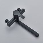 Casa si Gradina - Sanitare - Chiuveta bucatarie si accesorii - Baterii bucatarie - Baterie chiuveta bucatarie, Blackswan, Tip M333, model negru cu montare pe perete, dimensiune 23 cm - Infinity.ro