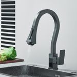 Casa si Gradina - Sanitare - Chiuveta bucatarie si accesorii - Baterii bucatarie - Baterie chiuveta bucatarie, Blackswan, Tip M315, model negru mat cu afisaj LCD si 4 moduri, dimensiune 45 cm - Infinity.ro