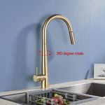 Casa si Gradina - Sanitare - Chiuveta bucatarie si accesorii - Baterii bucatarie - Baterie chiuveta bucatarie, Blackswan, Tip M25 cu senzor, model auriu, dimensiune 47 cm - Infinity.ro