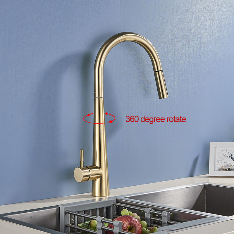 Casa si Gradina - Sanitare - Chiuveta bucatarie si accesorii - Baterii bucatarie - Baterie chiuveta bucatarie, Blackswan, Tip M25 cu senzor, model auriu, dimensiune 47 cm - Infinity.ro