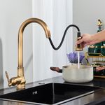 Casa si Gradina - Sanitare - Chiuveta bucatarie si accesorii - Baterii bucatarie - Baterie chiuveta bucatarie, Blackswan, Tip M235 cu 3 moduri, model bronz antichizat, dimensiune 40 cm - Infinity.ro