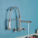 Casa si Gradina - Sanitare - Chiuveta bucatarie si accesorii - Baterii bucatarie - Baterie chiuveta bucatarie, Blackswan, Tip M292, model nichel cu montare pe perere si doua moduri, dimensiune 44 cm - Infinity.ro